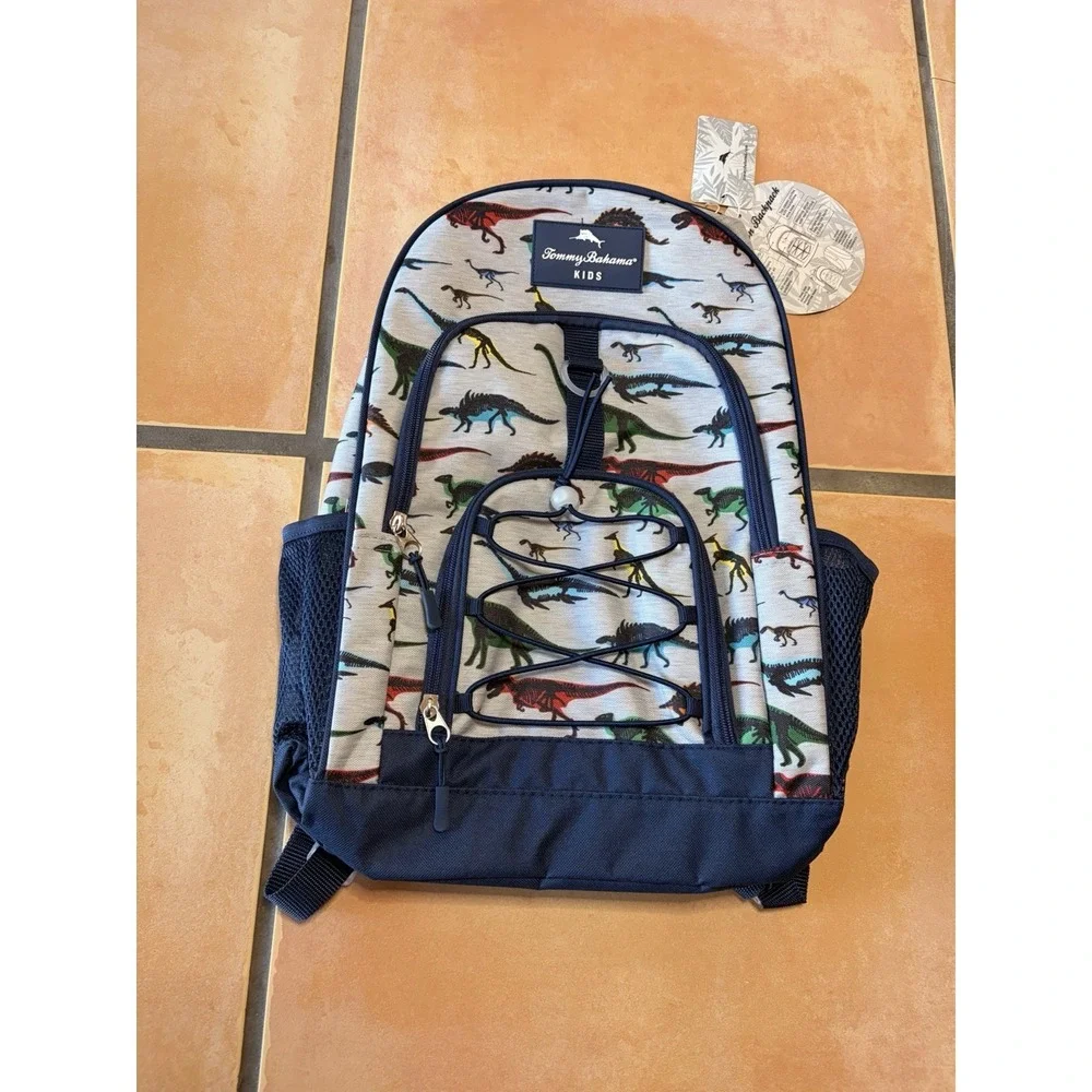 New With Tags - Tommy Bahama Kids Backpack dinosaur Print